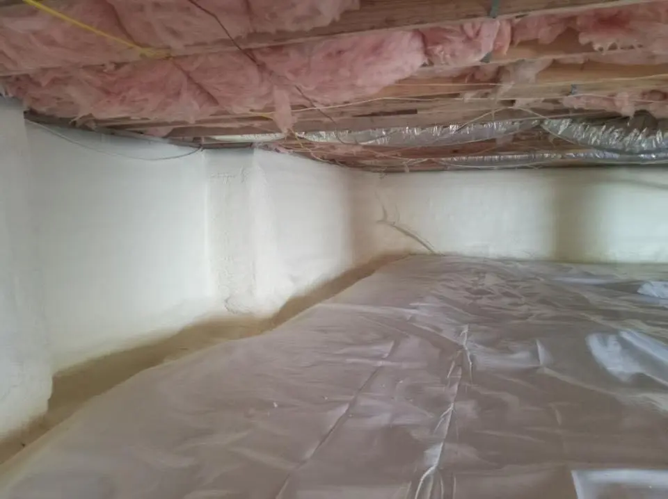 Crawl space encapsulation with closed-cell spray foam for Attic Insulation in Schaumburg